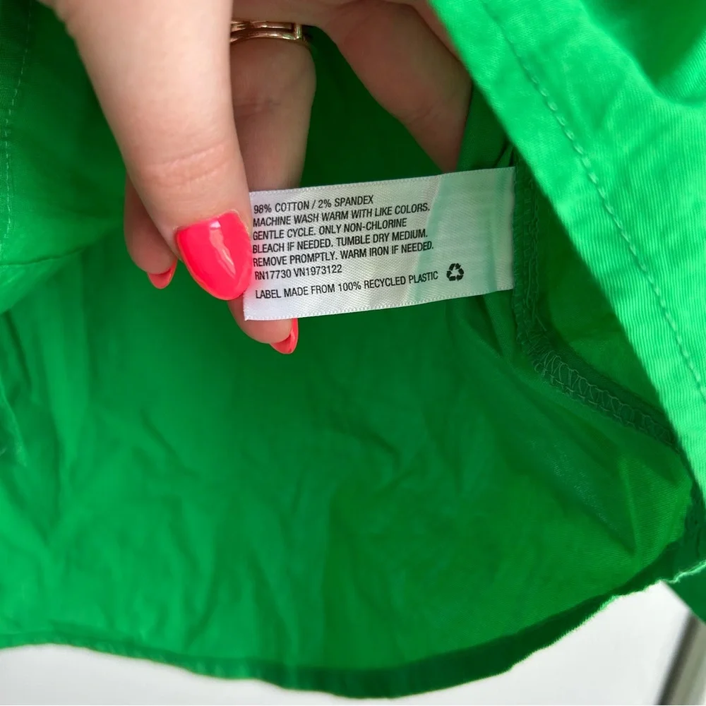 Target A New Day Vibrant Green Oversized Button Down Size M - Picture 5 of 5